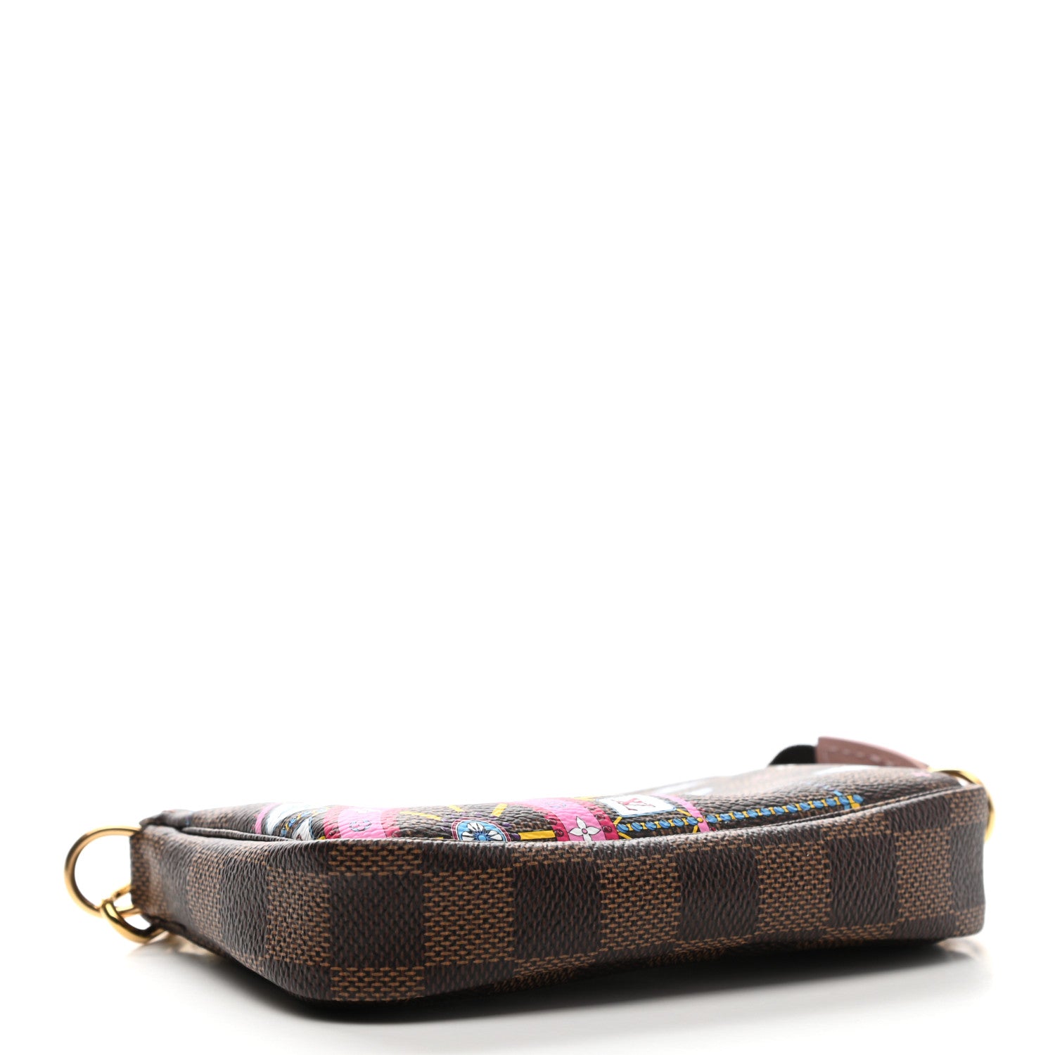 Louis Vuitton Damier Ebene 2020 Christmas Animation Big Wheel Mini Pochette Accessories Rose Ballerine 4 of 8