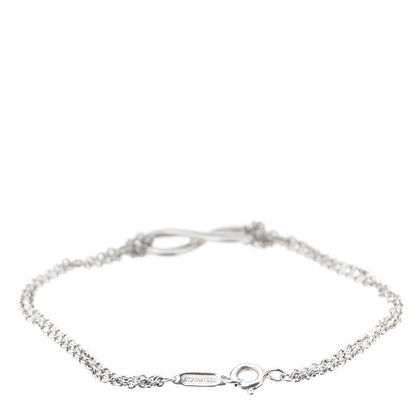 Tiffany Sterling Silver Infinity Double Chain Bracelet 3 of 5