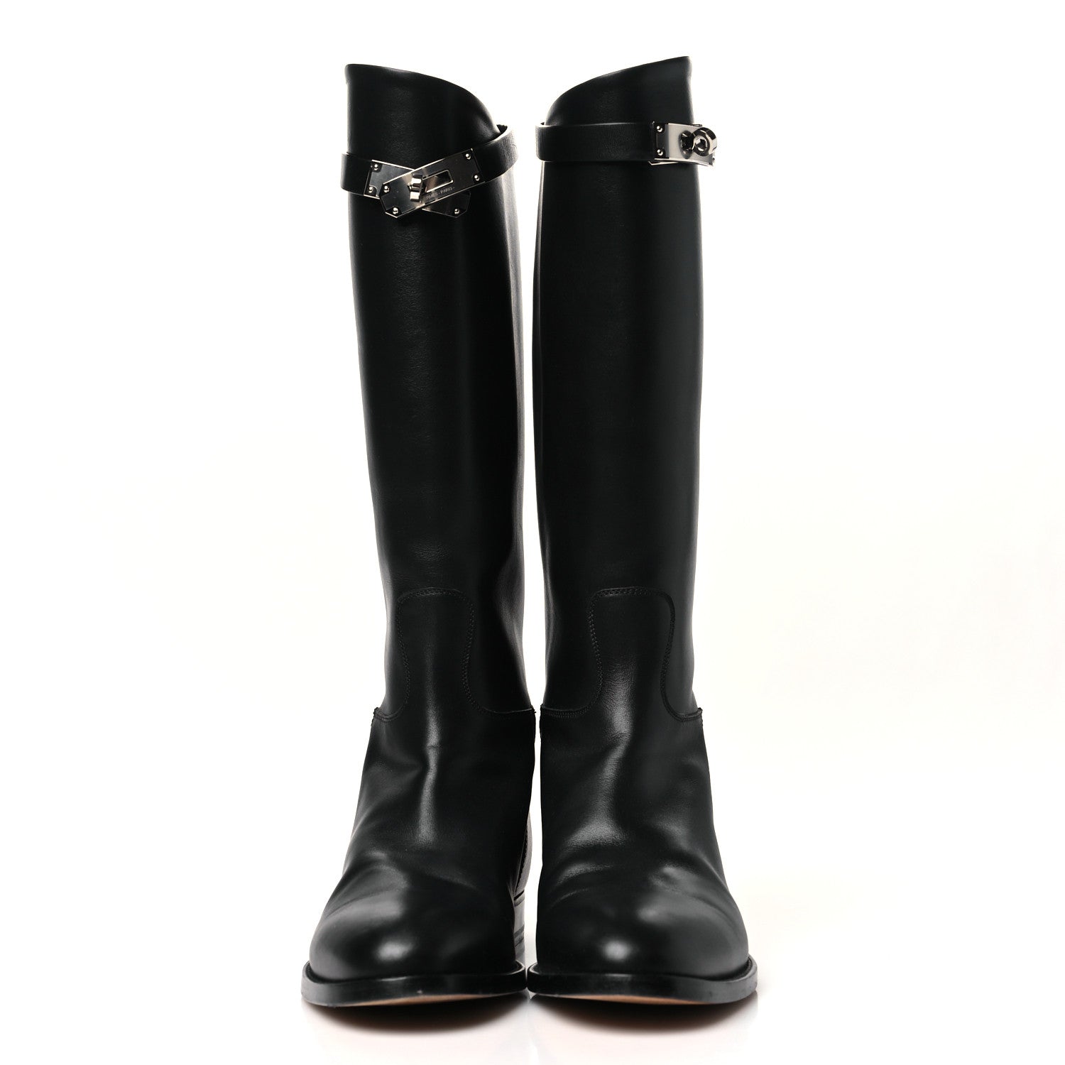 Hermes Box Kelly Jumping Boots 38.5 Black 3 of 9
