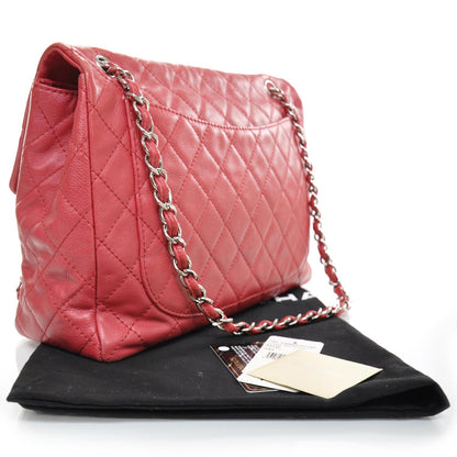 Chanel Washed Caviar Maxi Flap Fuchsia 2 of 10