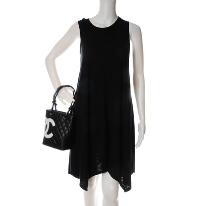 Chanel Calfskin Quilted Small Cambon Tote Black White 2 of 7