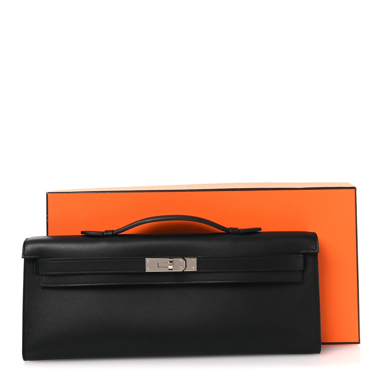 Hermes Swift Kelly Cut Clutch Pochette Black 13 of 13