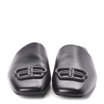 Balenciaga Calfskin BB Mules 35.5 Black 2 of 10