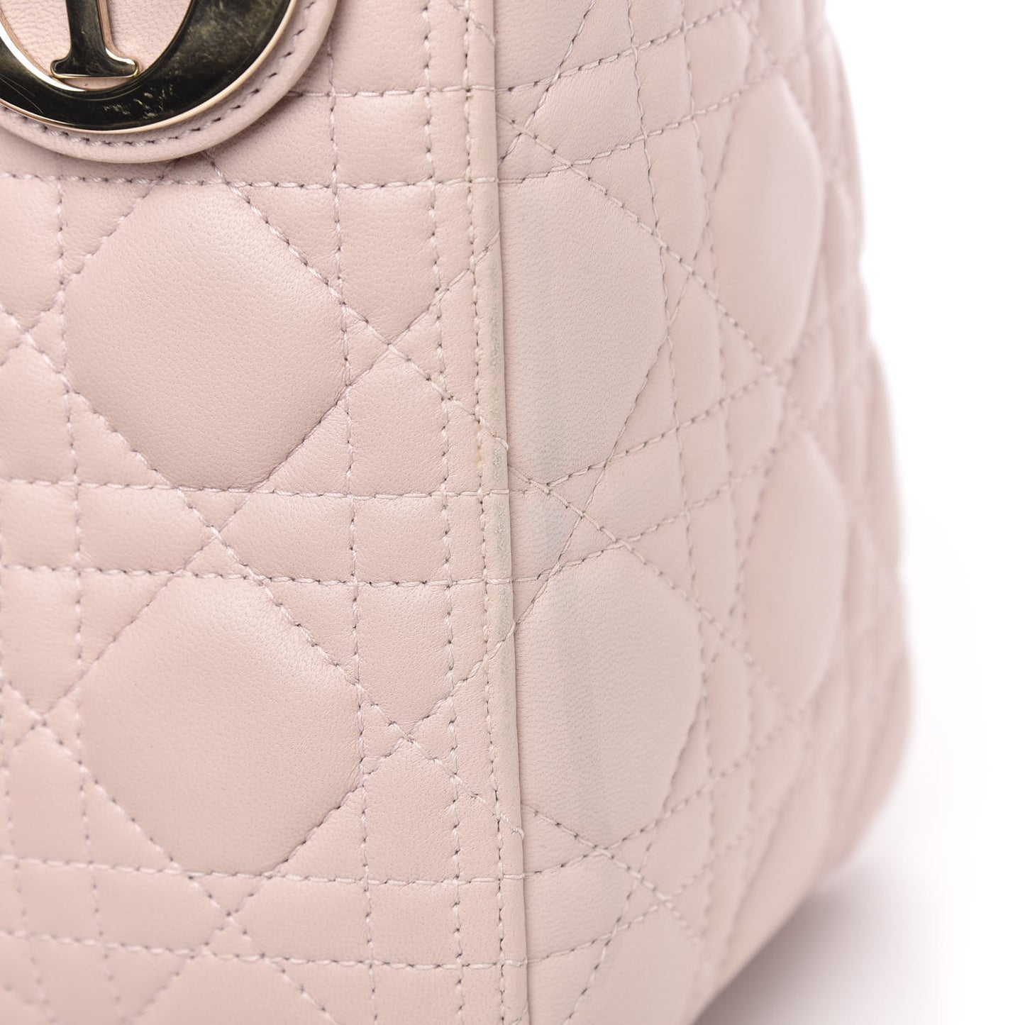 Lambskin Cannage Medium Lady Dior Light Pink