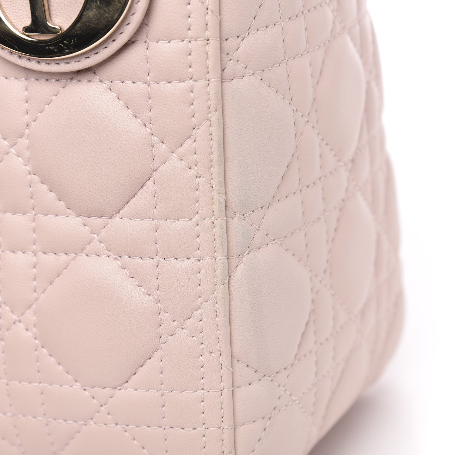 Christian Dior Lambskin Cannage Medium Lady Dior Light Pink 12 of 13