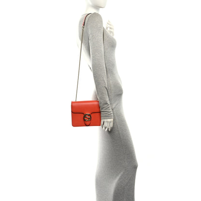 Gucci Dollar Calfskin Small Interlocking G Shoulder Bag Sun Orange 2 of 10