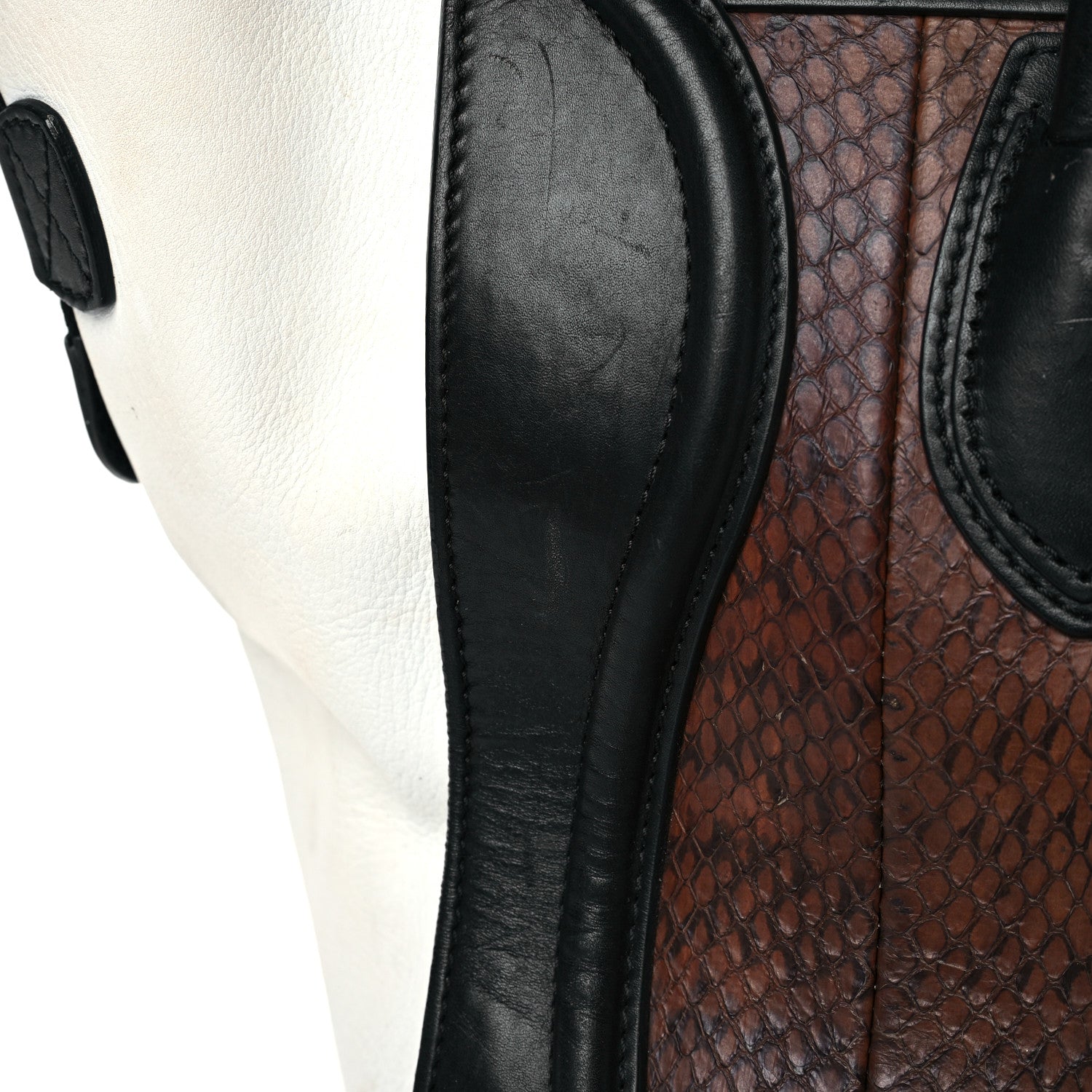 Celine Python Smooth Calfskin Mini Luggage Brown 15 of 16