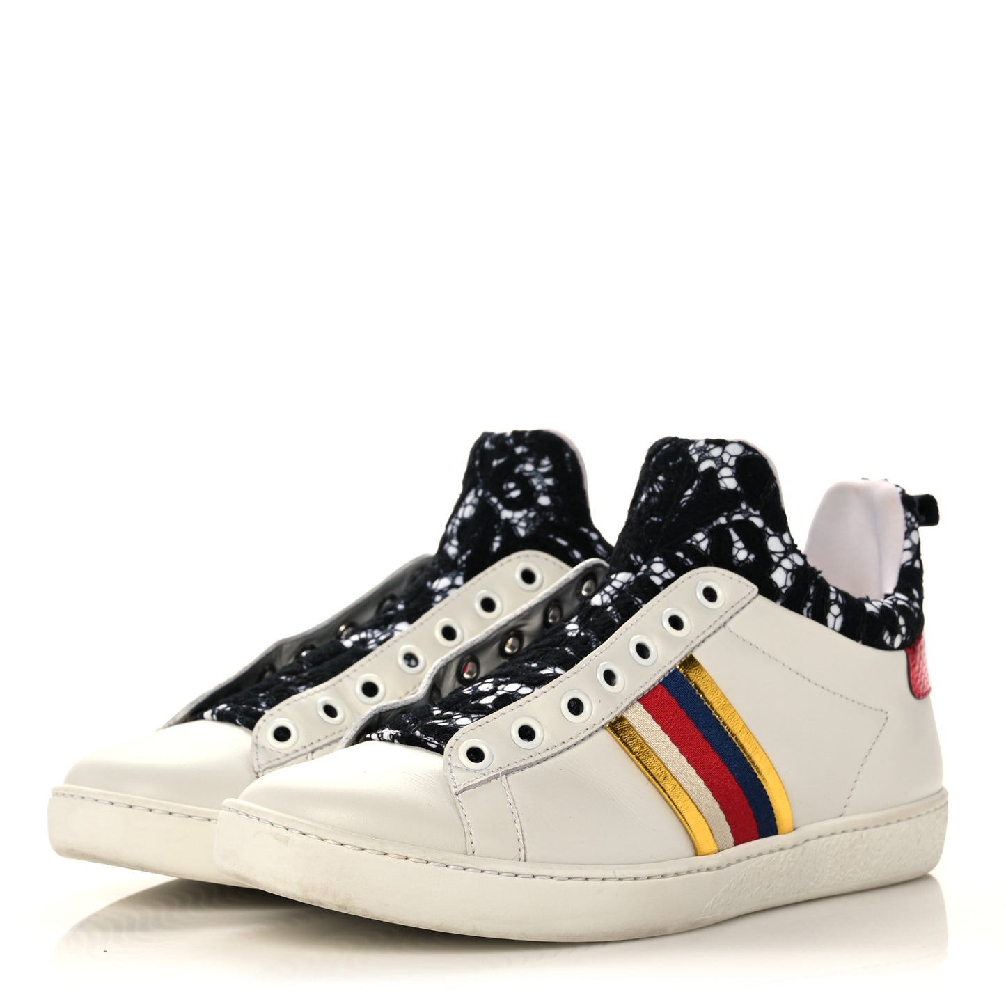 Calfskin Lace Ayers Sylvie Web New Womens Ace High Top Sneakers 37 White