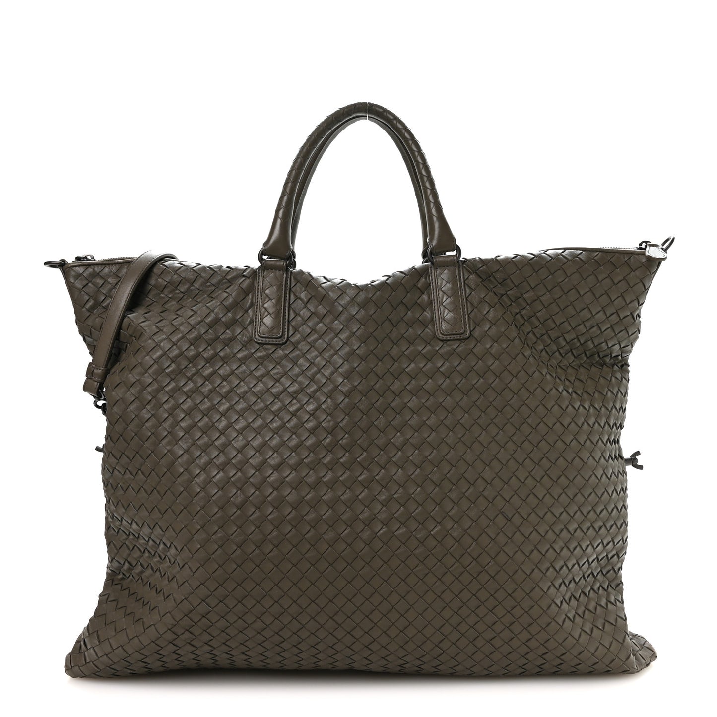 Nappa Intrecciato Maxi Convertible Tote Steel