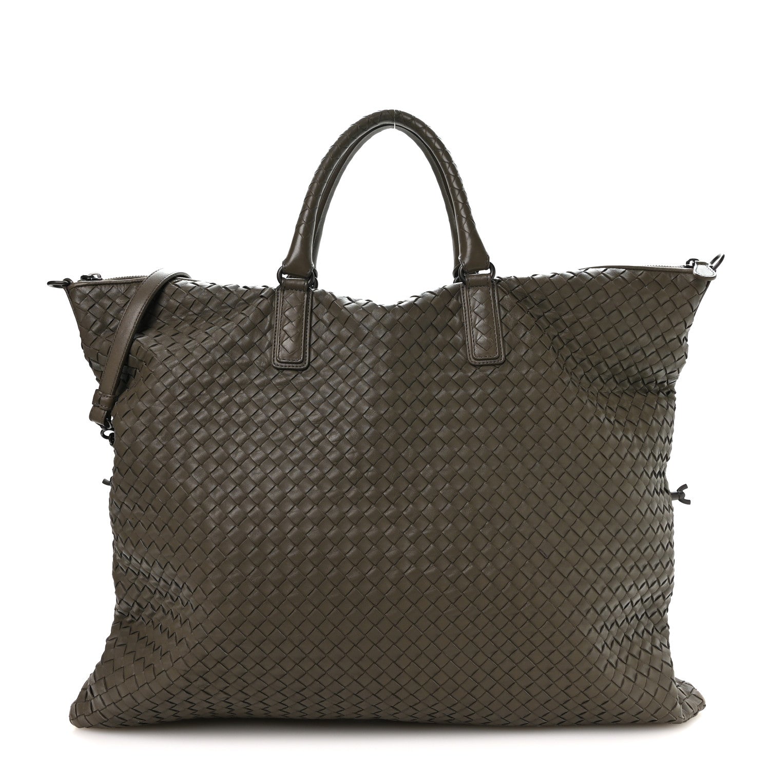 Bottega Veneta Nappa Intrecciato Maxi Convertible Tote Steel 1 of 12