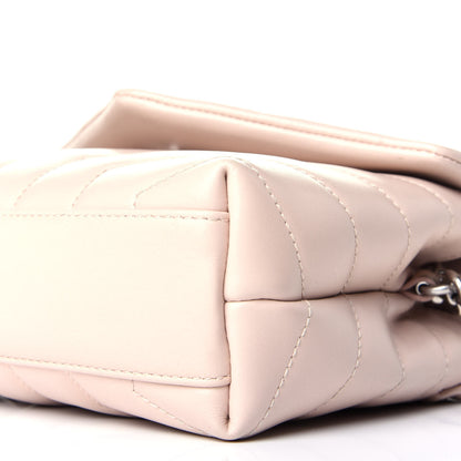 Saint Laurent Calfskin Y Quilted Monogram Toy Loulou Crossbody Bag Marble Pink 9 of 9