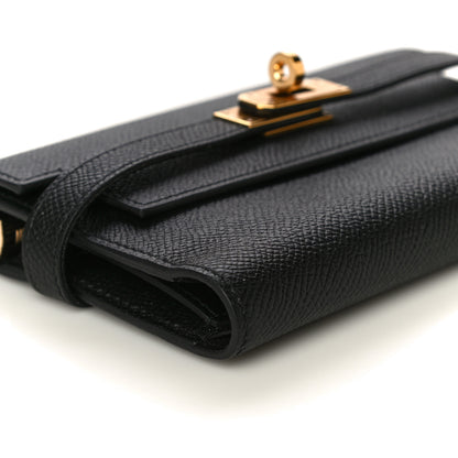 Hermes Epsom Medium Kelly Wallet Black 8 of 10