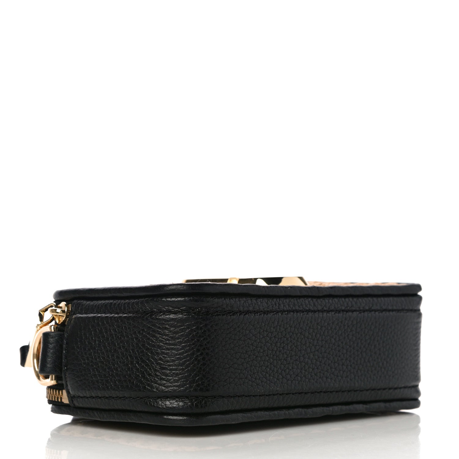 Marc Jacobs Calfskin Straw Small Snapshot Camera Bag Black 4 of 9