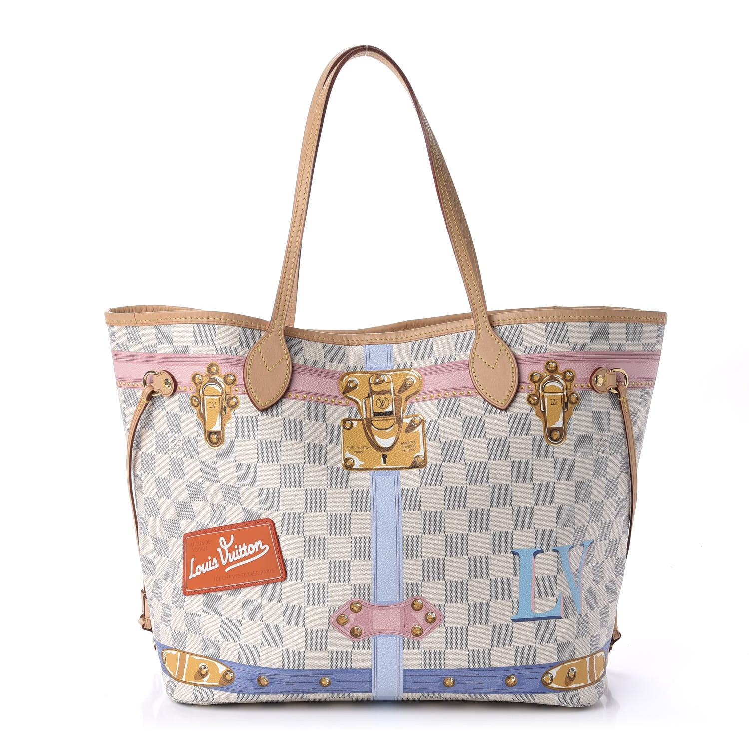 Louis Vuitton Damier Azur Summer Trunks Neo Neverfull MM 3 of 11