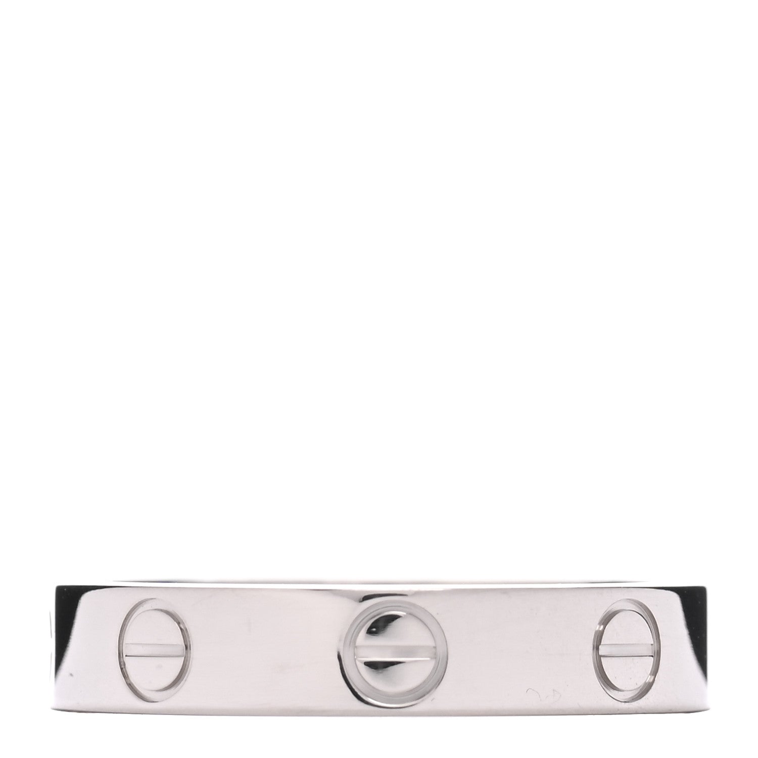 Cartier 18K White Gold 3.5mm LOVE Wedding Band Ring 51 5.75 1 of 4