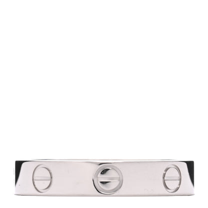 Cartier 18K White Gold 3.5mm LOVE Wedding Band Ring 51 5.75 1 of 4