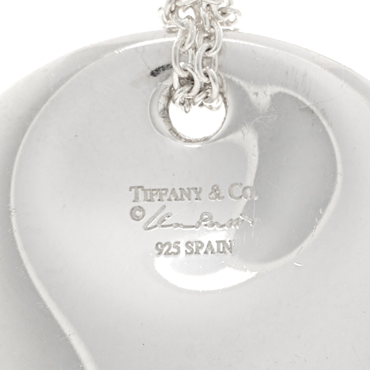 Sterling Silver Elsa Peretti Round Disc Pendant Necklace