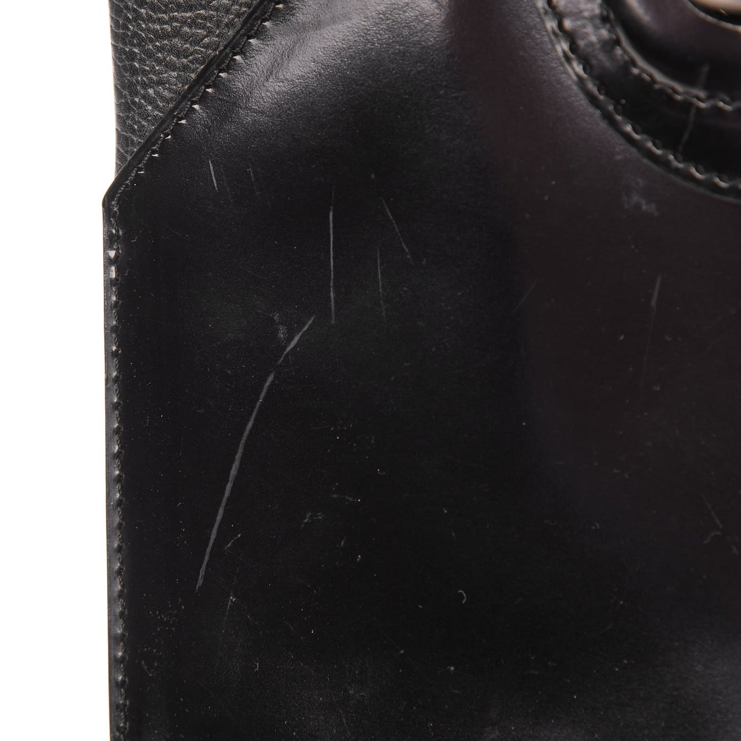 DELVAUX Patent Calfskin Twist Lock Shoulder Bag Black