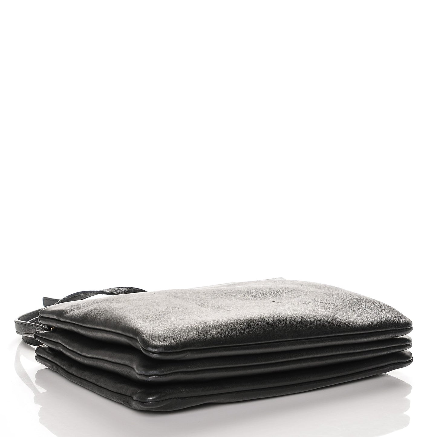Lambskin Large Trio Crossbody Bag Black