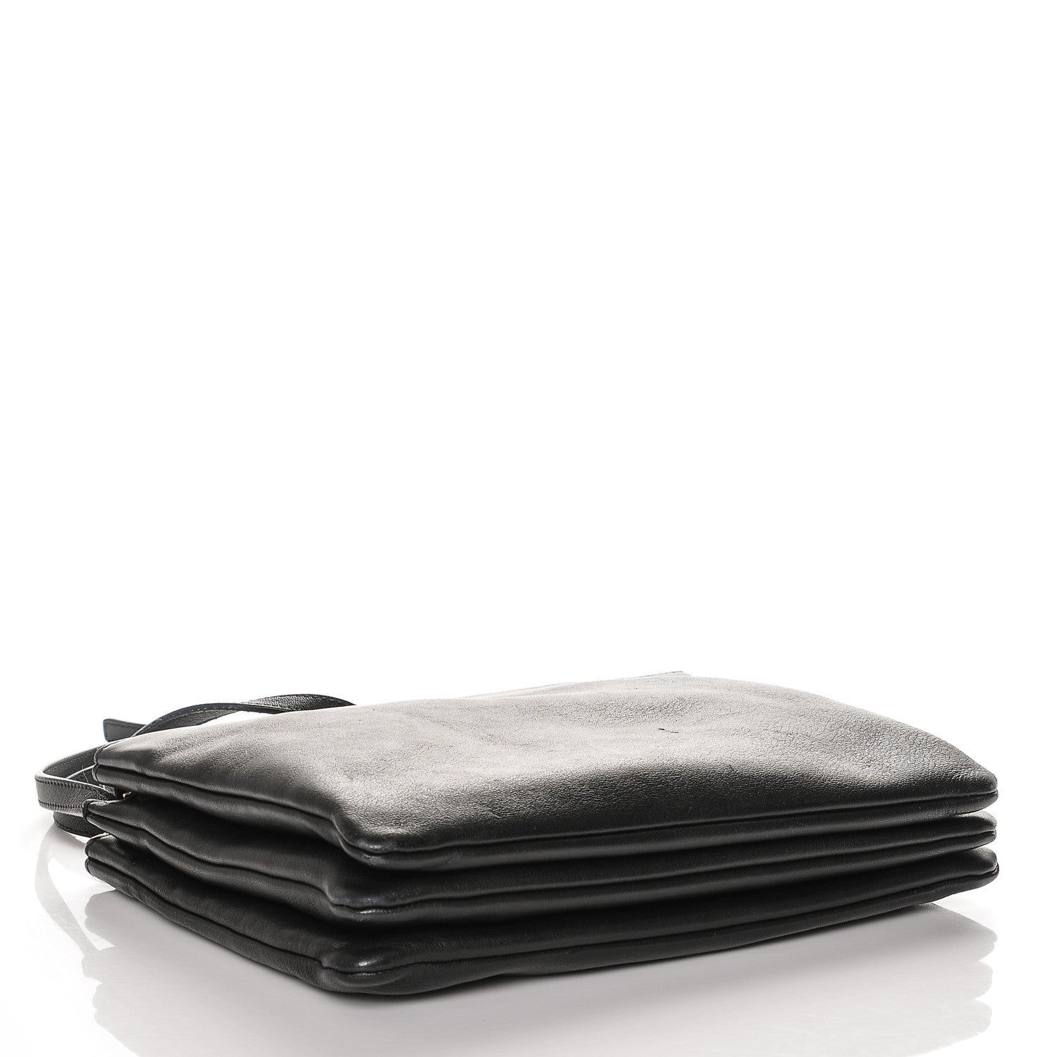 Celine Lambskin Large Trio Crossbody Bag Black 4 of 8