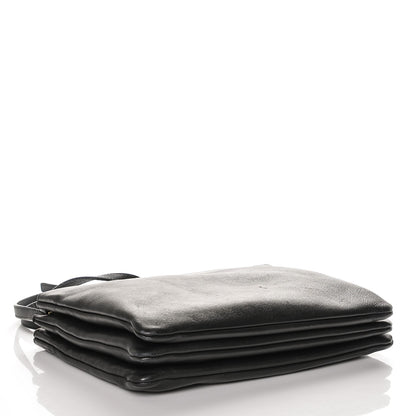 Celine Lambskin Large Trio Crossbody Bag Black 4 of 8