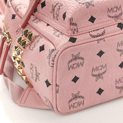 MCM Visetos Small Side Stud Stark Backpack Soft Pink 7 of 8
