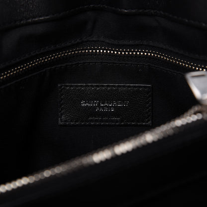 Saint Laurent Calfskin Y Quilted Monogram Medium Loulou Chain Satchel Black 8 of 12