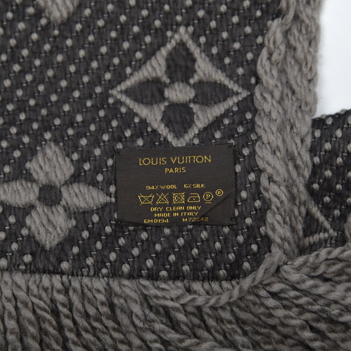 Wool Silk Logomania Scarf Verone