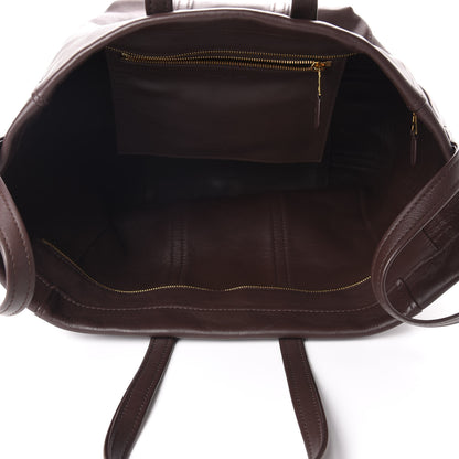 Balenciaga Calfskin Large Laundry Cabas Tote Marron Chocolate 4 of 8