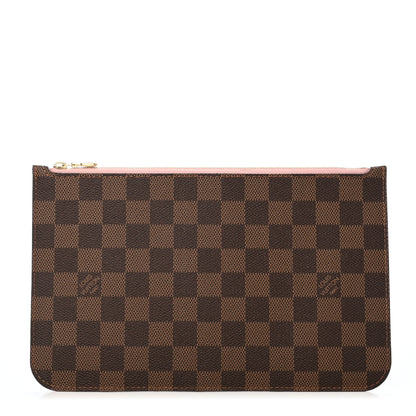 Louis Vuitton Damier Ebene Neverfull MM GM Pochette Rose Ballerine 1 of 7