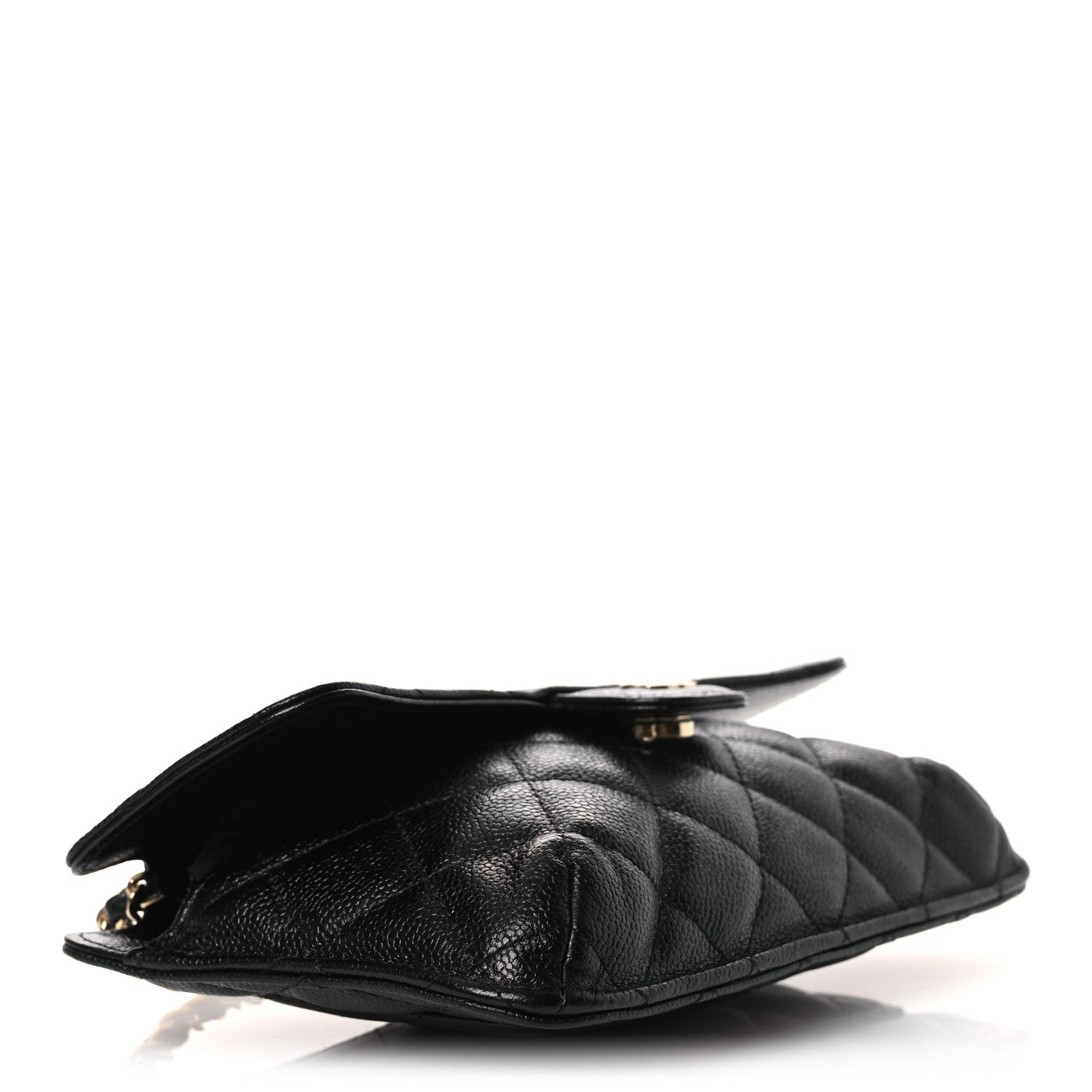 Chanel Caviar Fabric Foldable Tote Bag With Chain Black Multicolor 6 of 20