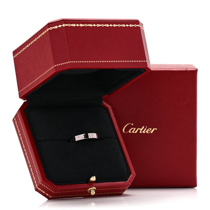 Cartier 18K White Gold 3.5mm LOVE Wedding Band Ring 55 7.25 5 of 5