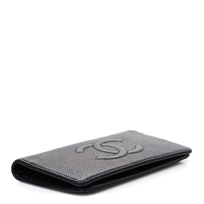 Chanel Caviar Timeless CC Yen Wallet Black 4 of 8