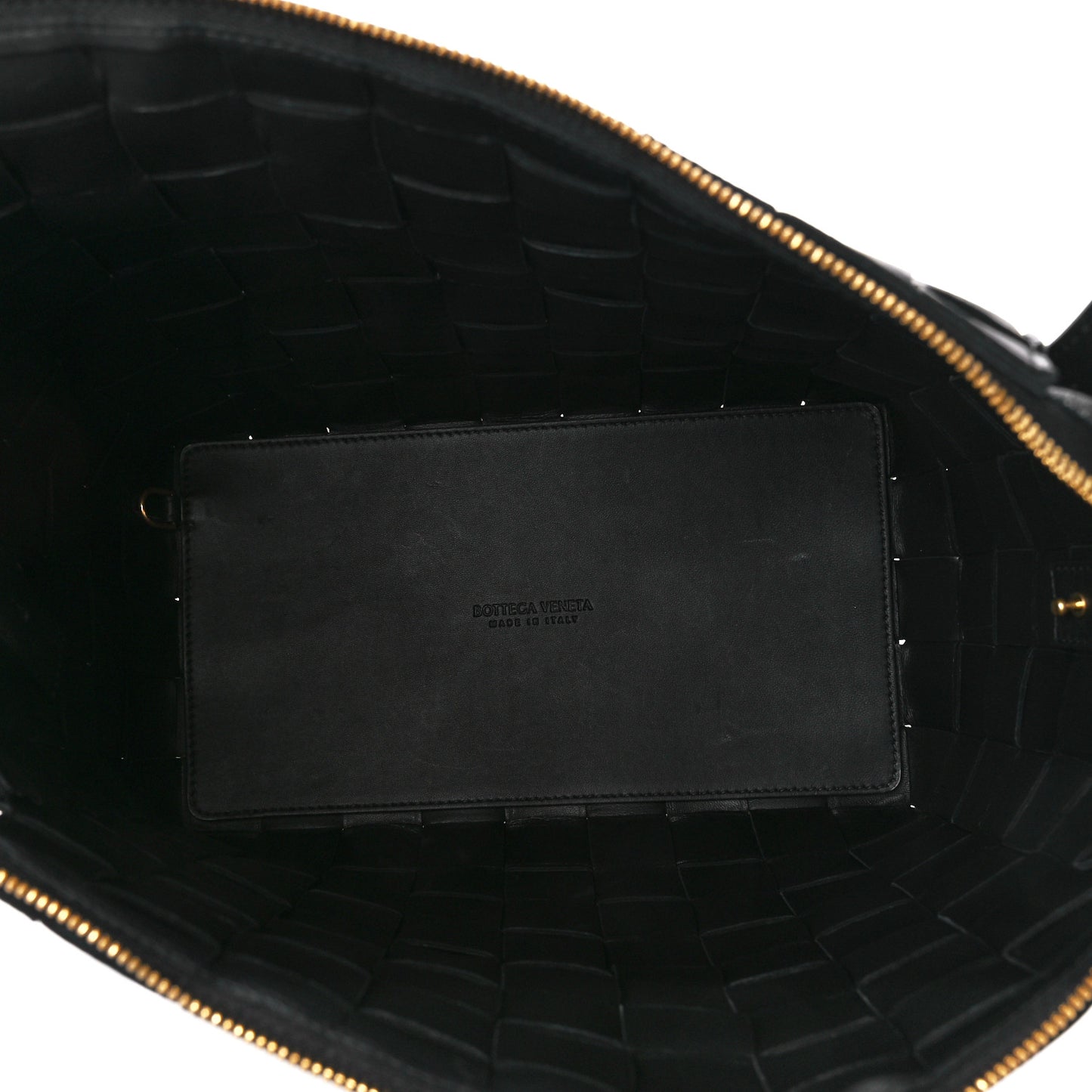 Lambskin Maxi Intrecciato Bowling Cassette Shoulder Bag Black