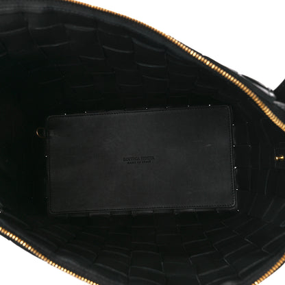 Bottega Veneta Lambskin Maxi Intrecciato Bowling Cassette Shoulder Bag Black 6 of 15