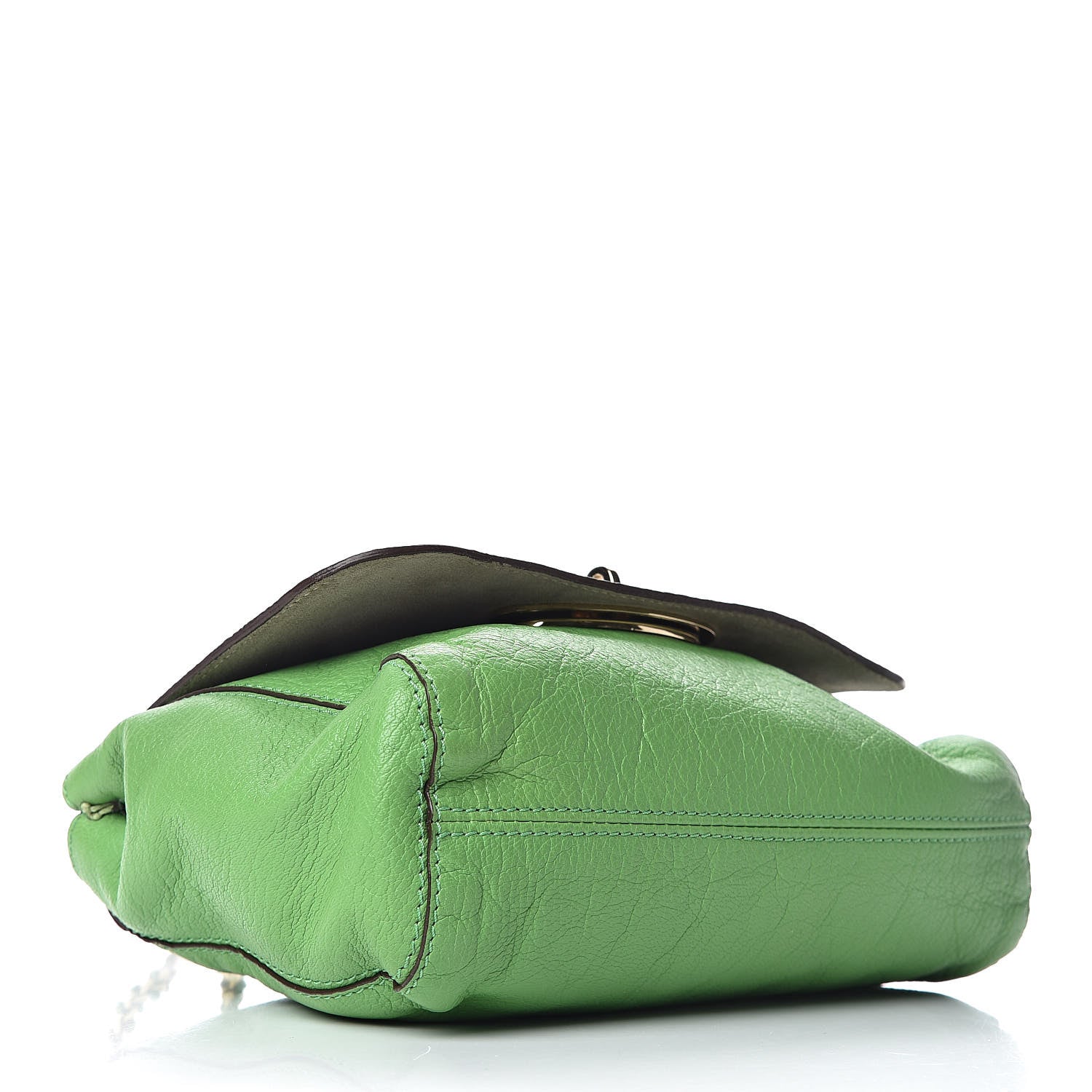 Mulberry Glossy Goatskin Small Lily Flap Grass Green 4 of 10