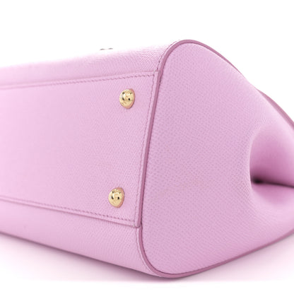 Dolce & Gabbana Dauphine Studded Medium DG Family Patch Miss Sicily Satchel Pink Rosa Chiaro 9 of 11