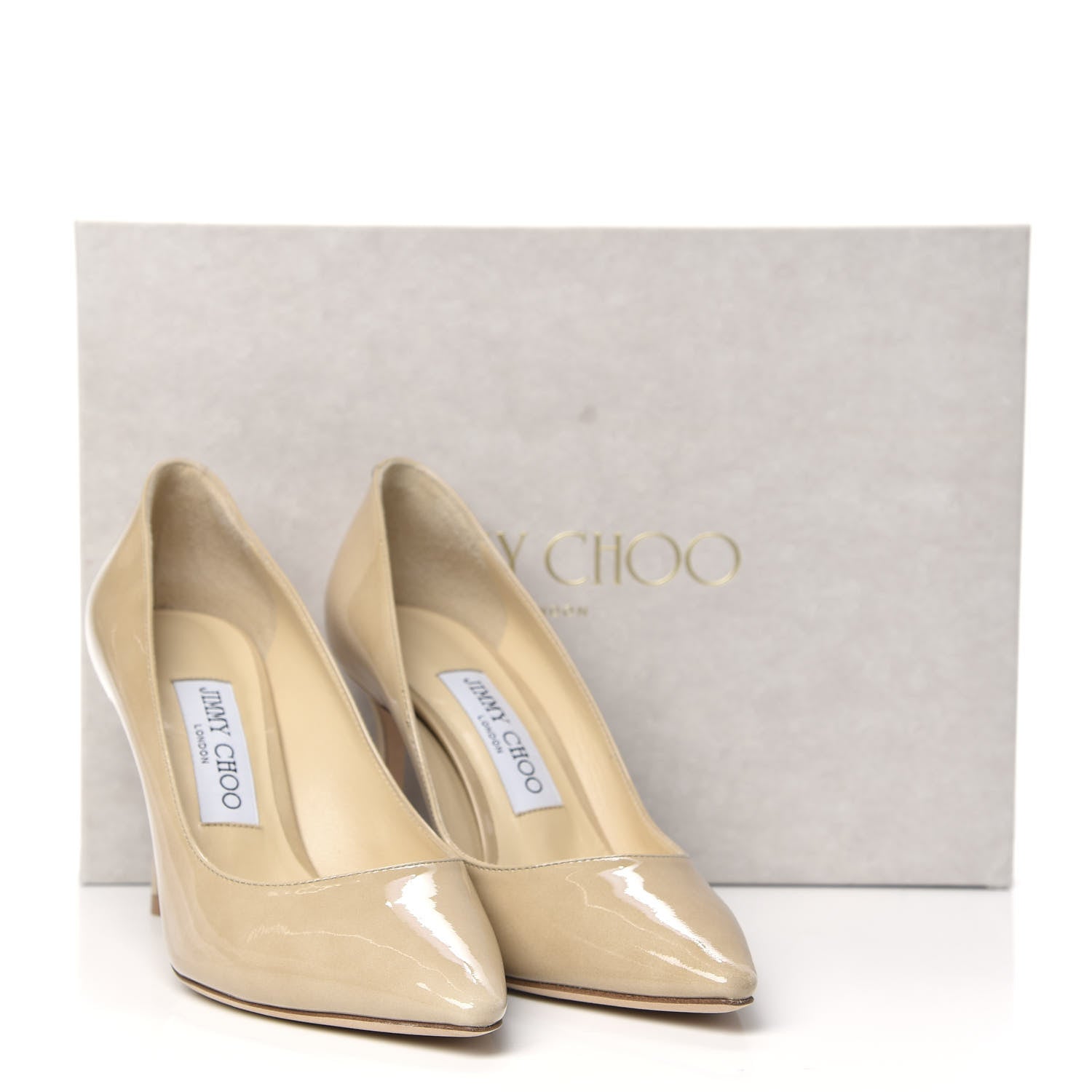 Jimmy Choo Patent Romy 85 Pumps 36.5 Nude 9 of 9