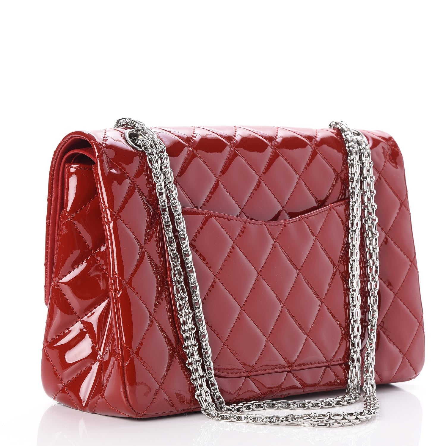 Chanel Patent Quilted 2.55 Reissue 227 Flap Red 4 of 8