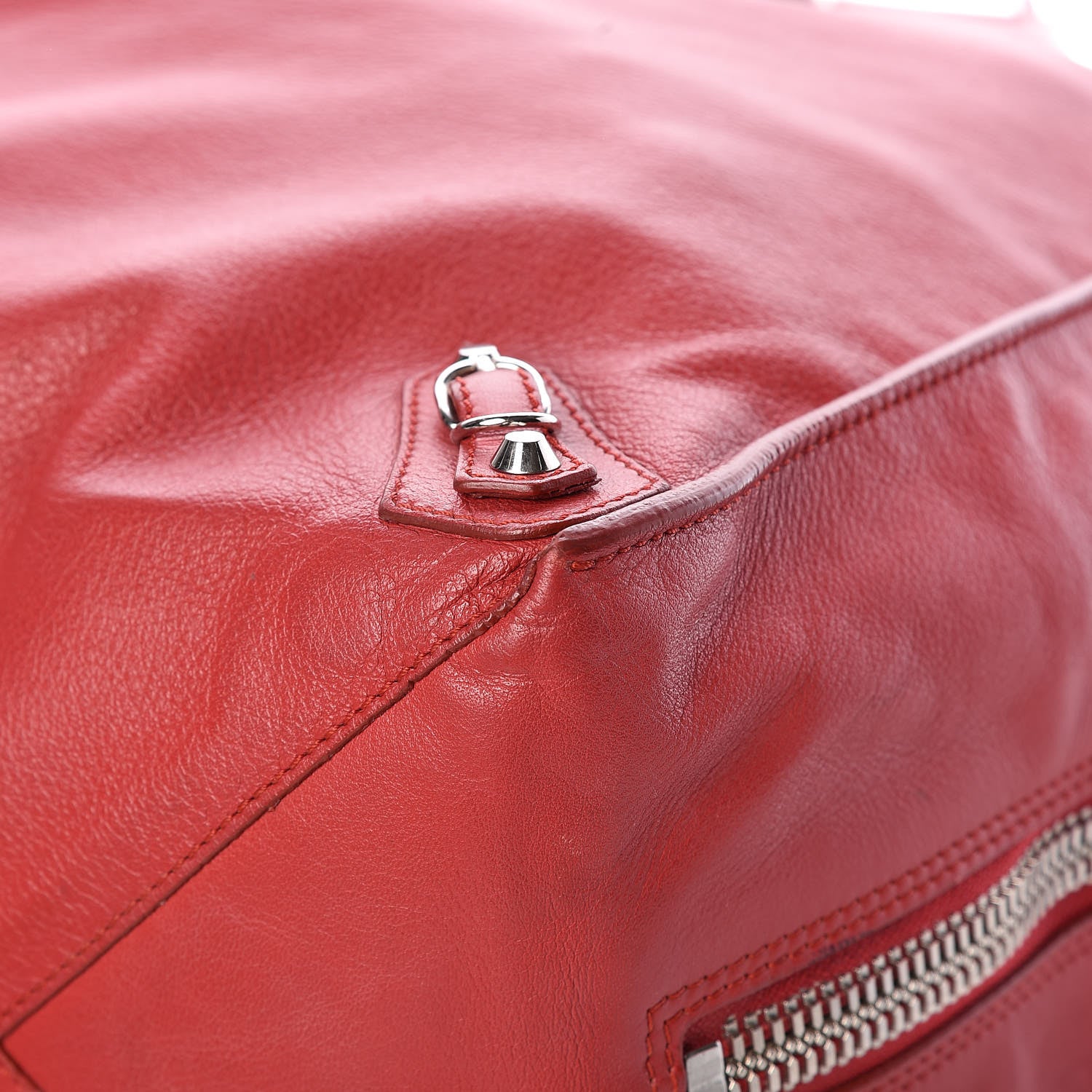Balenciaga Veau Souple Papier A4 Zip Around Tote Rouge 10 of 19