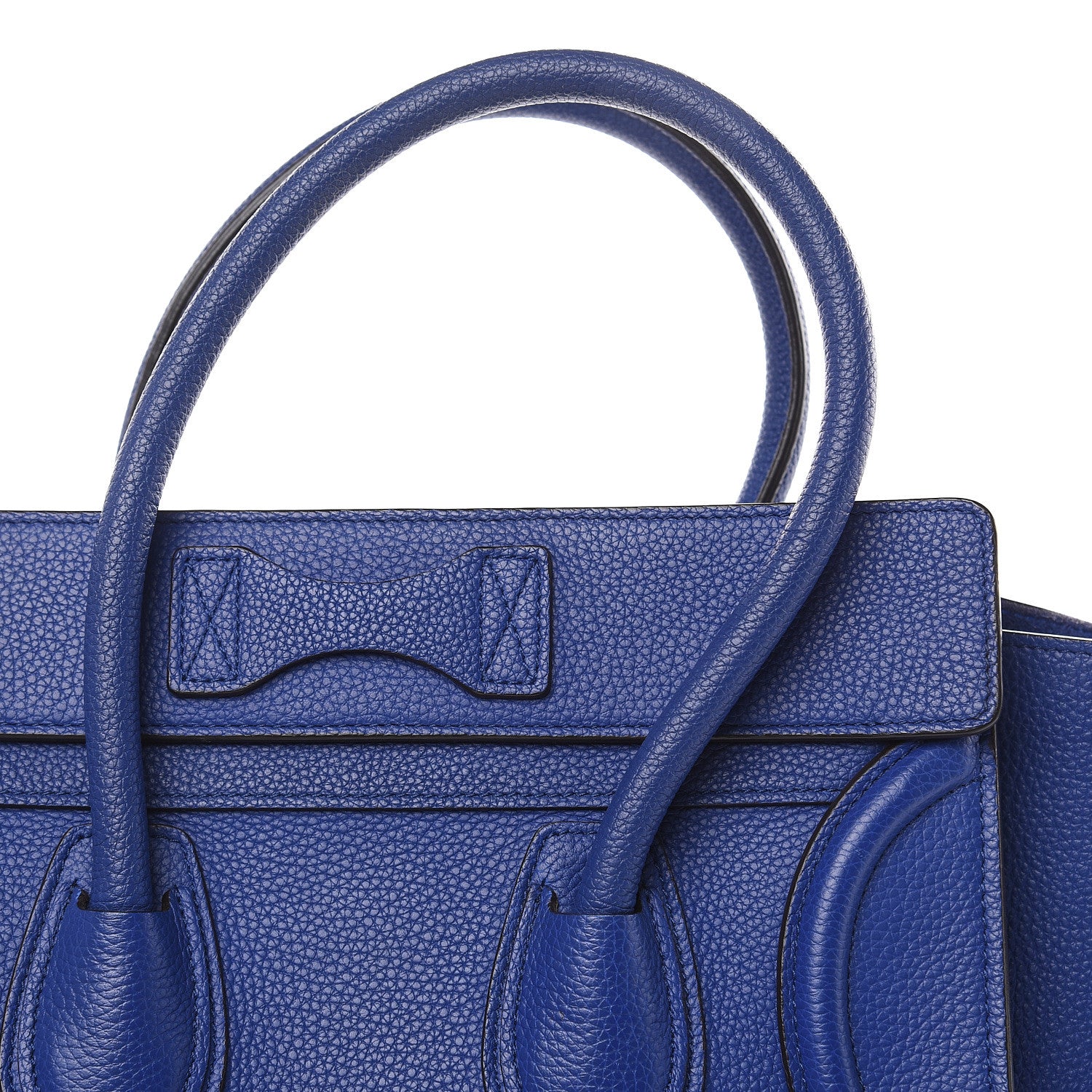 Celine Drummed Calfskin Micro Luggage Indigo 10 of 11