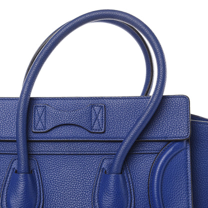 Celine Drummed Calfskin Micro Luggage Indigo 10 of 11