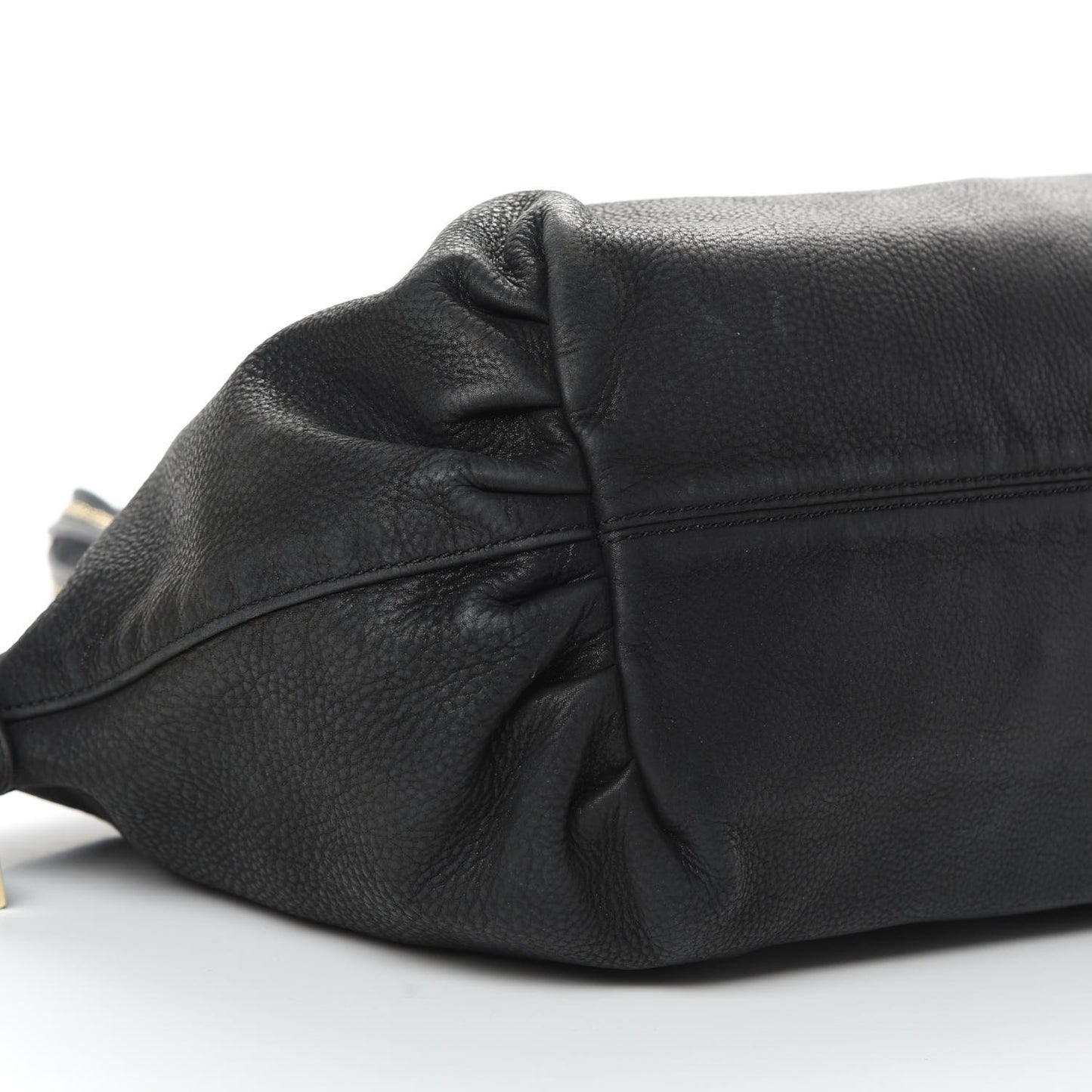 Metallic Nubuck Medium Chains Tote Black