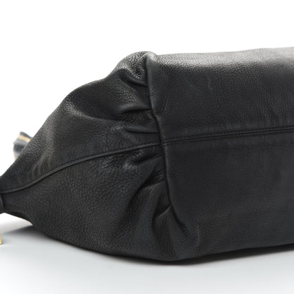 Fendi Metallic Nubuck Medium Chains Tote Black 9 of 14