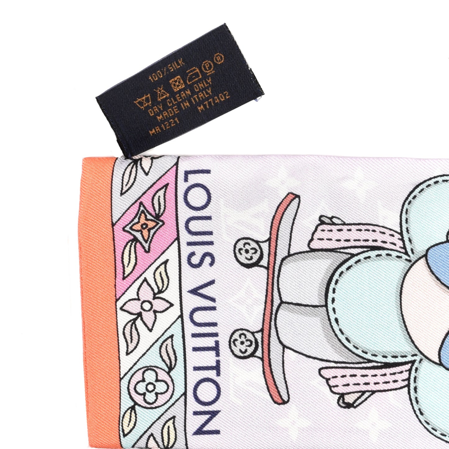 Silk Monogram Hide and Seek Bandeau Mauve