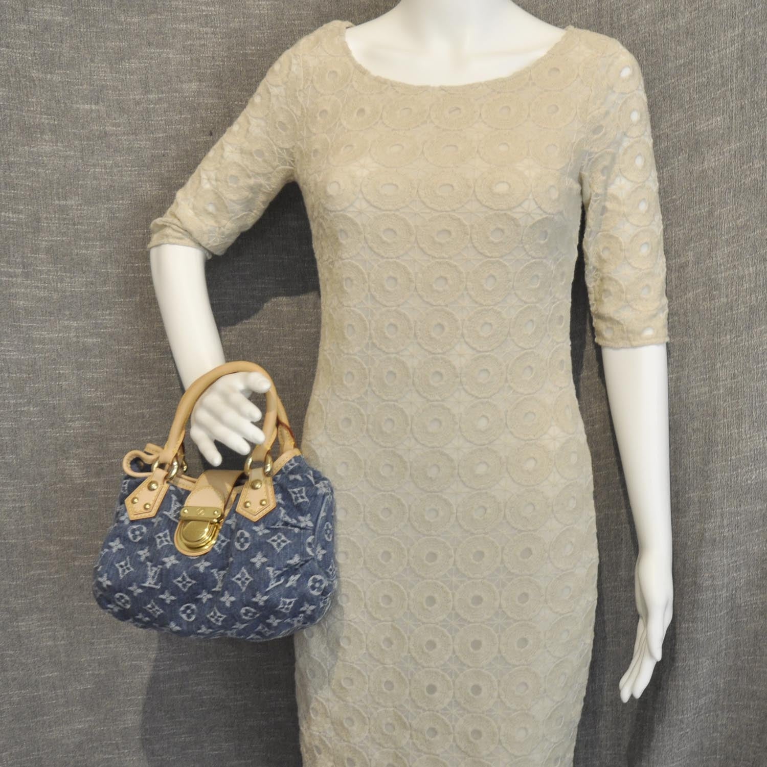 Louis Vuitton Denim Pleaty Blue 2 of 8