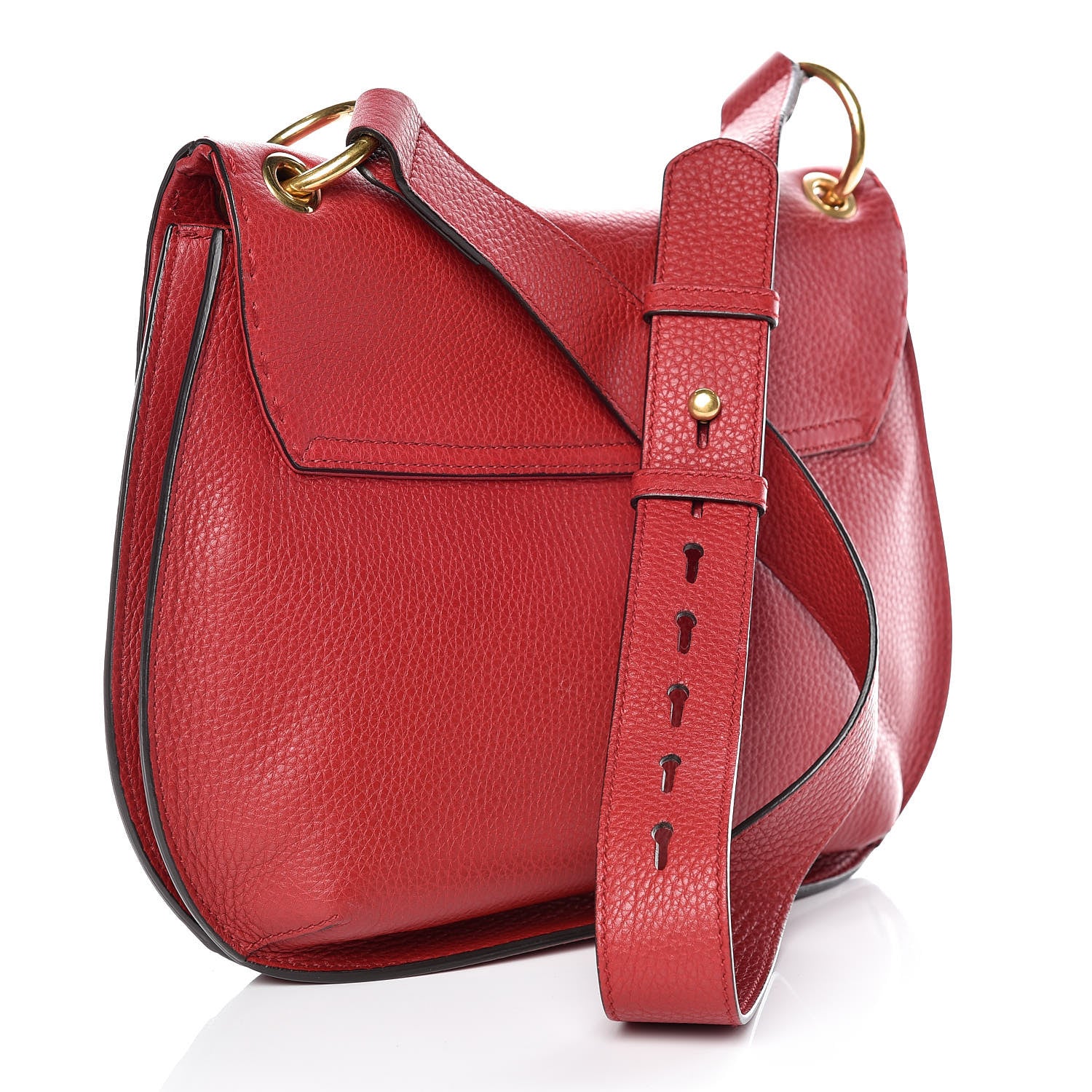 Gucci Cellarius Calfskin Feline GG Marmont Flap Shoulder Bag Vulcanic Red 3 of 14