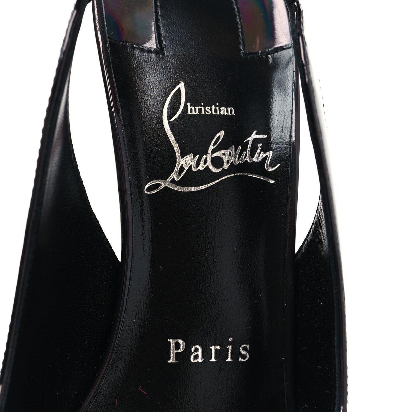 Metallic Patent Psychic Hot Chick Slingback 100 Pumps 36.5 Black