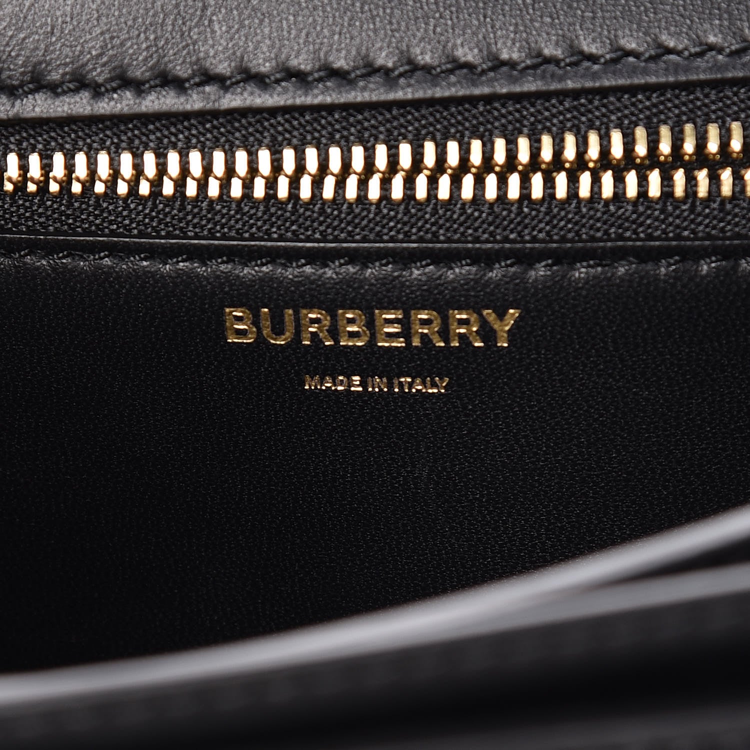 Burberry Calfskin Monogram Embossed Small TB Bag Black 6 of 10