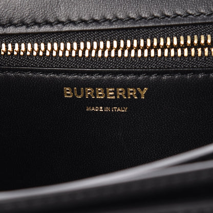 Burberry Calfskin Monogram Embossed Small TB Bag Black 6 of 10
